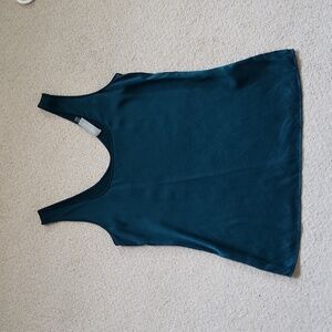 Ravella Green Fiora Silk Tank XXS